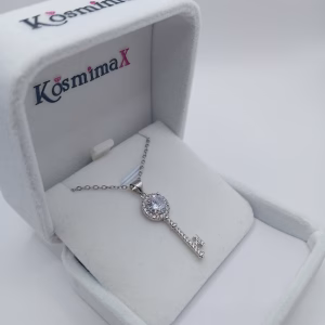 Γυναικείο Κολιέ Κλειδί από Ασήμι 925 με Ιδιαίτερη Λάμψη - Εικόνα 4 Γυναικείο Κολιέ Κλειδί από Ασήμι 925 με Ιδιαίτερη Λάμψη - Εικόνα 4