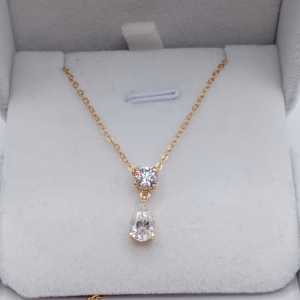 Γυναικείο Κολιέ Δάκρυ Moissanite - Εικόνα 4 Γυναικείο Κολιέ Δάκρυ Moissanite - Εικόνα 4