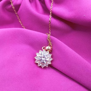 Γυναικείο Κολιέ Halo 2ct Moissanite - Εικόνα 4