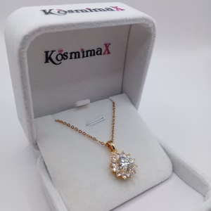 Γυναικείο Κολιέ Halo 2ct Moissanite - Εικόνα 7