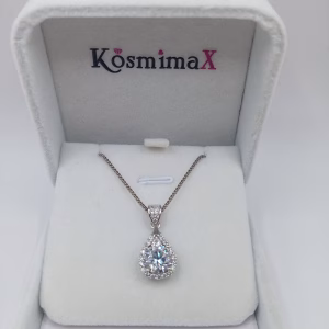 Γυναικείο Κολιέ Δάκρυ 2ct Moissanite - Εικόνα 6