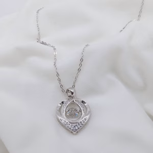 Γυναικείο Κολιέ Καρδιά 1ct Moissanite - Εικόνα 4